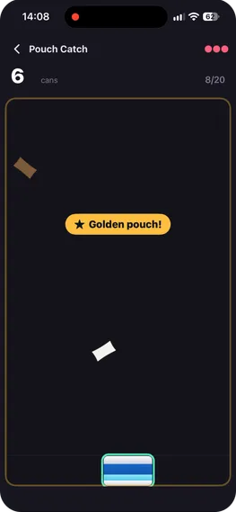 Breezer App – Minispiel Pouch Catch