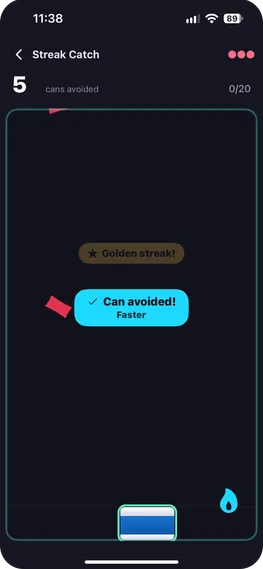 Breezer Quit-Modus – Minispiel Streak Catch